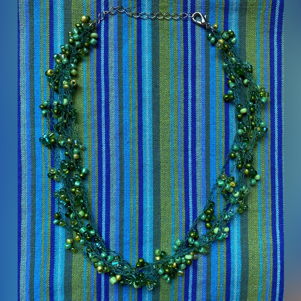 Handmade Green Beaded Necklace